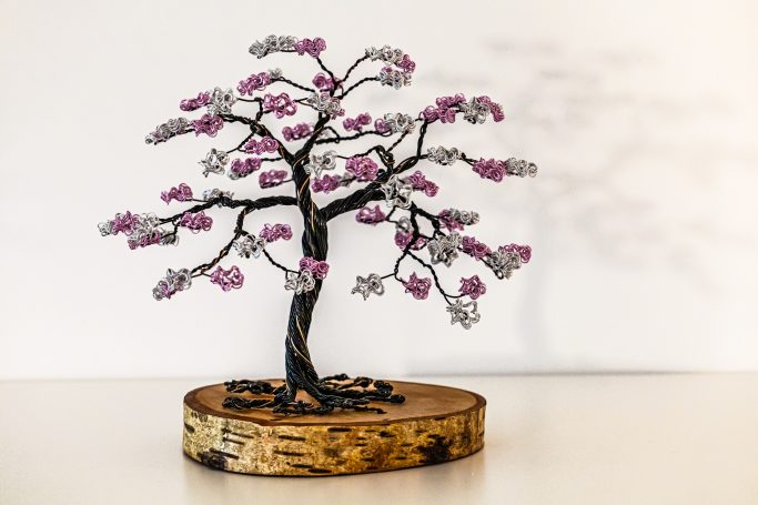Drahtbonsai Rosa Traumkirsche